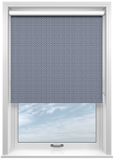 Diamond Tile, Victorian Blue - Twist&Fit Roller Blind